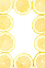 Lemon close up on a white background