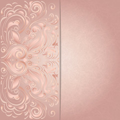 background for invitation with pink floral pattern