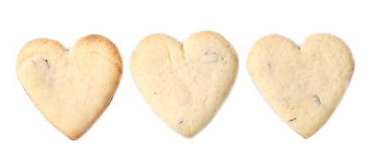 Lavender cookies isolated on white