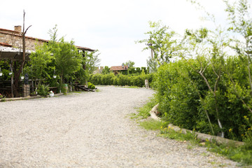 Stone trail , close-up