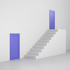 A door and stairs