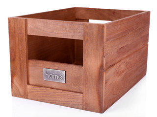 Brown crate isolated on white