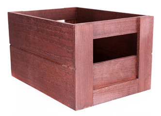 Brown crate isolated on white