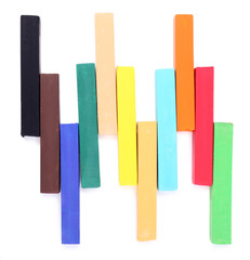 Colorful chalk pastels isolated on white
