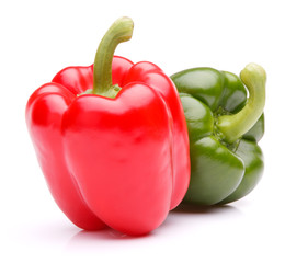 Sweet bell pepper isolated on white background cutout