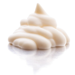 Mayonnaise swirl  isolated on white background cutout