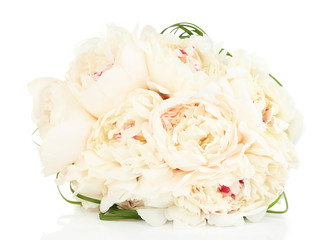 Beautiful wedding bouquet isolated on white