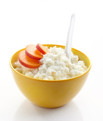 Bowl of rice flakes porridge