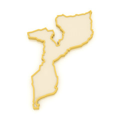 Map of Mozambique.