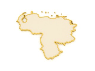 Map of Venezuela.