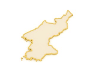 Fototapeta na wymiar Map of North Korea.