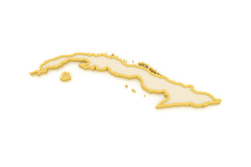 Map of Cuba.
