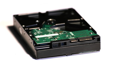 Hard disk on a white background