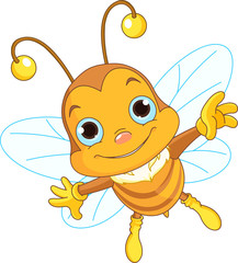 Cute Bee flying