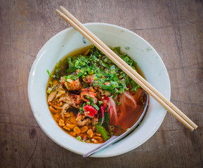 Thai spicy noodle in Thailand