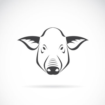 Vector image of an pig head