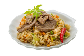 Fried rice with beef