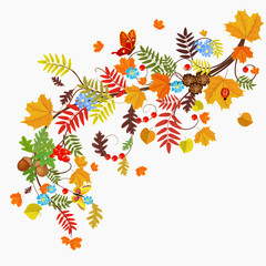 Autumn leaf pattern for your design