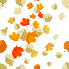 Fototapeta premium seamless texture of autumn leaves