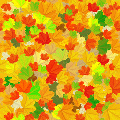 Fototapeta na wymiar seamless texture of autumn leaves