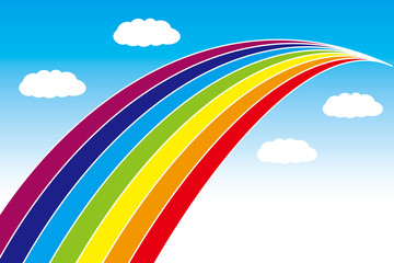 #Background #wallpaper #Vector #Illustration #design #free #free_size #charge_free #colorful #color rainbow,show business,entertainment,party,image 壁紙（虹の橋）