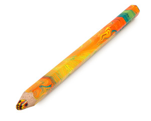 Isolated image of colorful pencil on white background