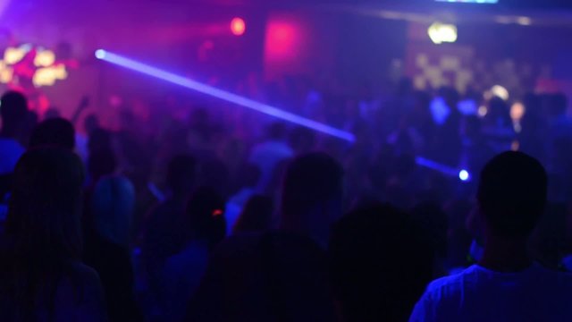 People dancing at a party (disco)