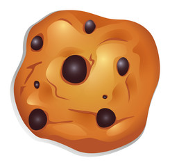 A crunchy biscuit with choco balls