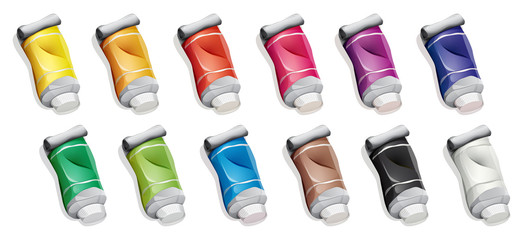 A group of medicinal tubes