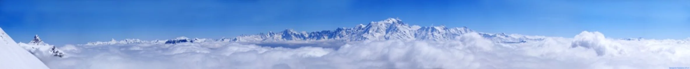 Crédence de cuisine en verre imprimé Mont Blanc paysage du mont blanc