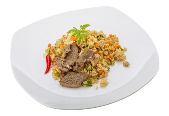 Fried rice with beef