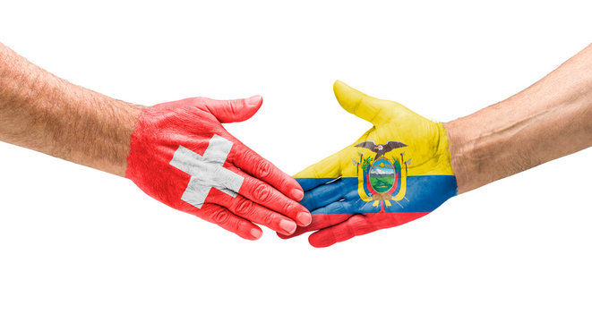 Handshake Schweiz und Ecuador