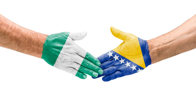  Handshake Nigeria und Bosnien-Herzegowina