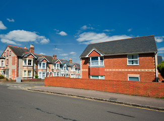 Fototapeta na wymiar Row of Typical English Terraced Houses