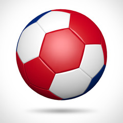 3D soccer ball with Costa Rica flag element and original colors