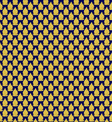 gold lotus in shape abstract seamless pattern