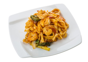 Fried noodles with shrimps
