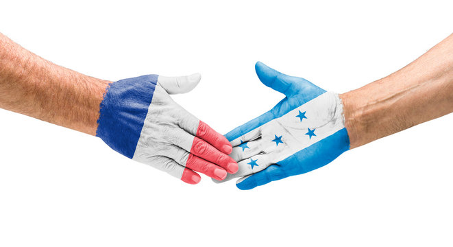 Handshake Frankreich und Honduras