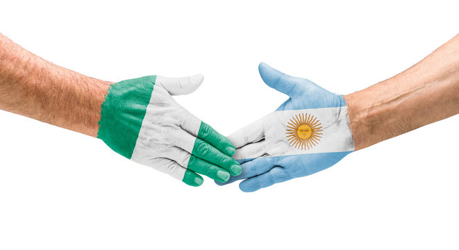 Handshake Nigeria und Argentinien