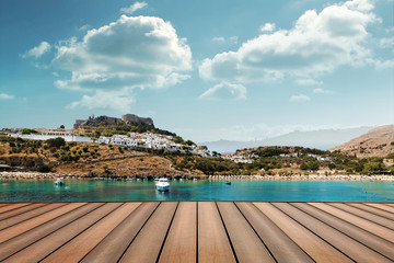 lindos island landscape