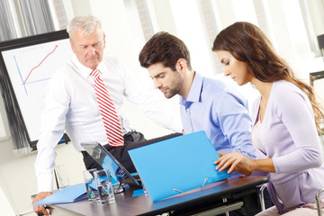 Obraz premium Business people working in group
