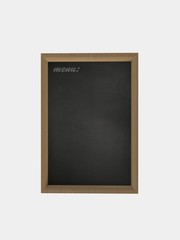 menu in black board on a white background