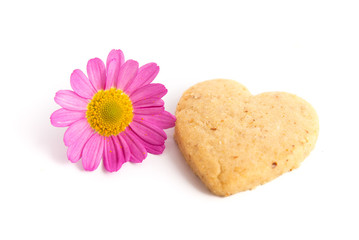 Herzplätzchen und Blüte