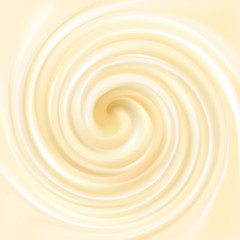 Vector yellow background of swirling creamy texture