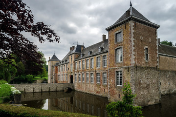 Fototapeta na wymiar Medieval castle with reflection