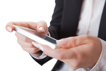 girl holding a smartphone