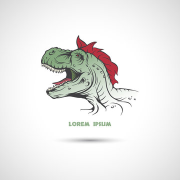 Dinosaur head. Vector illustration.