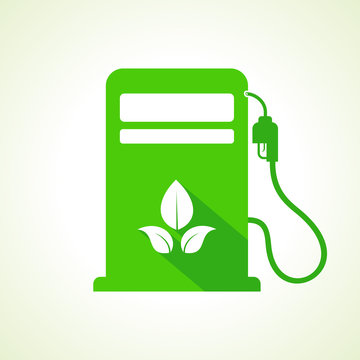 Bio Fuel Concept With Petrol Pump Machine Stock Vector