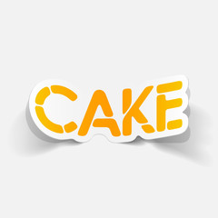 realistic design element: cake