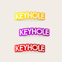 realistic design element: keyhole